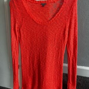 Bright Orange Knit Sweater